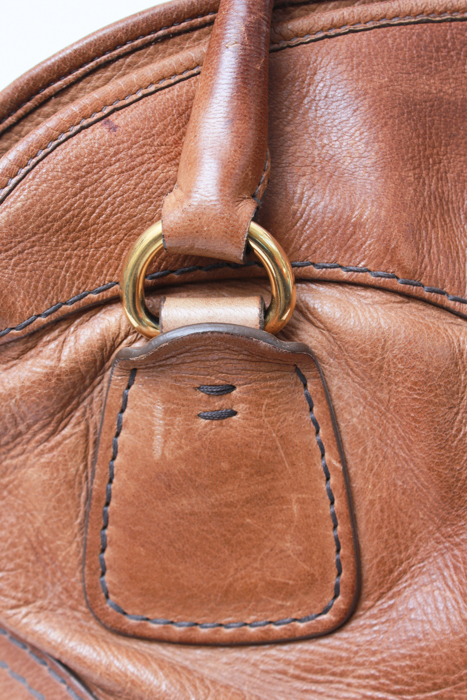 Brown Leather Prada Handbag