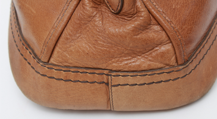 Brown Leather Prada Handbag