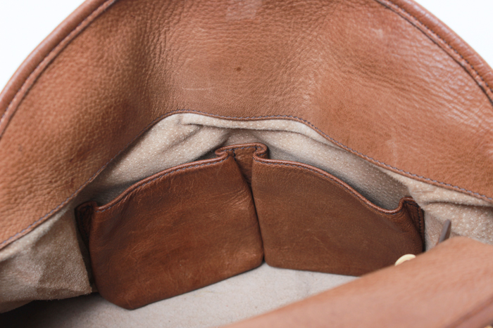Brown Leather Prada Handbag