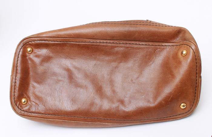 Brown Leather Prada Handbag