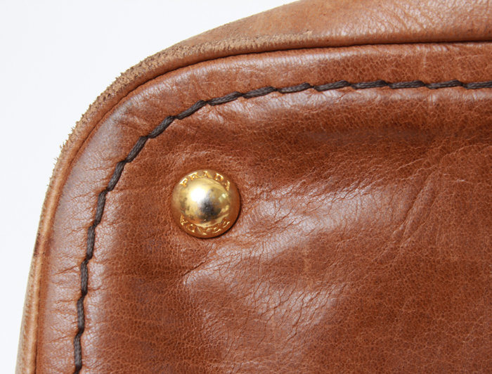 Brown Leather Prada Handbag