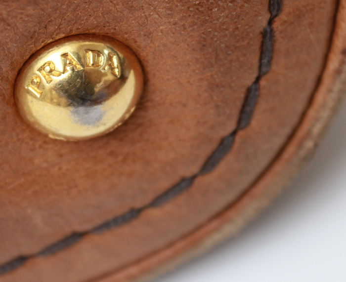 Brown Leather Prada Handbag