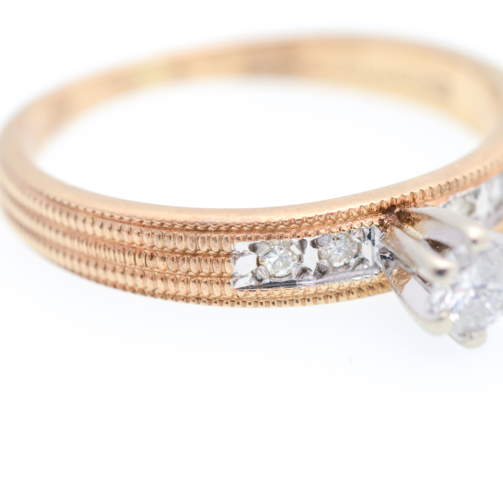 14K Yellow Gold Diamond StyleCrest Wedding Set