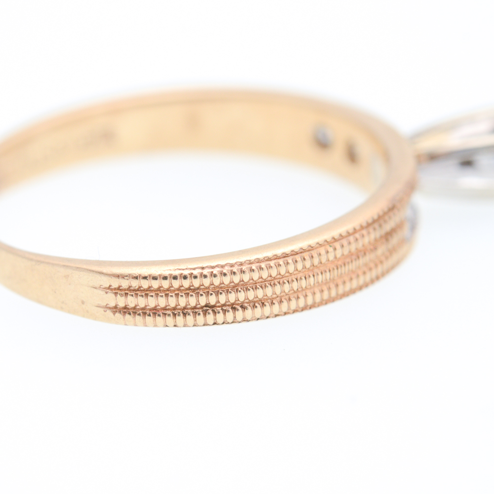 14K Yellow Gold Diamond StyleCrest Wedding Set