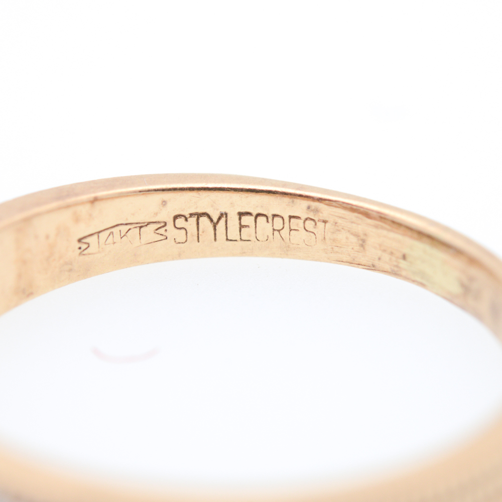 14K Yellow Gold Diamond StyleCrest Wedding Set