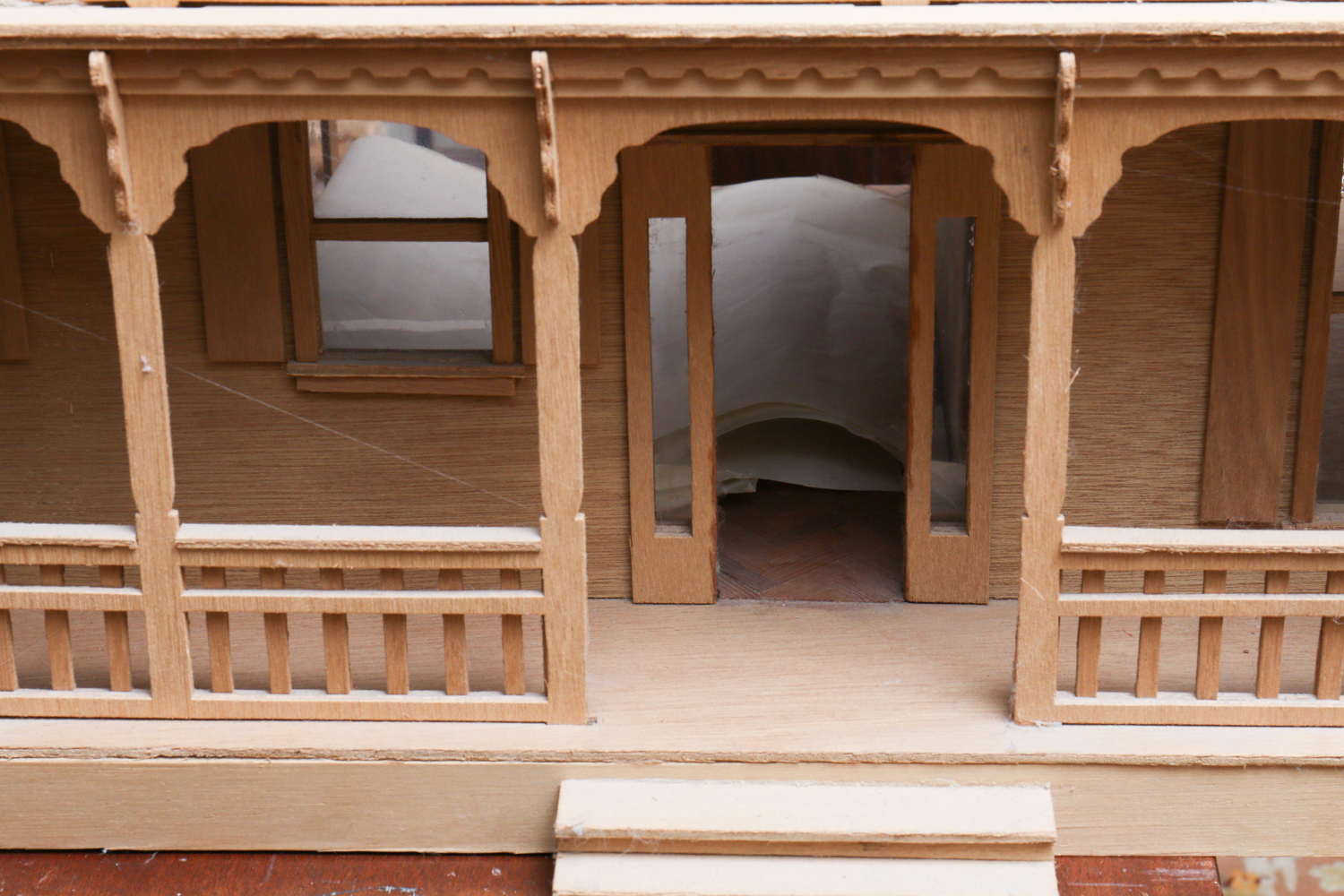 Large Unfinished Wooden Doll House