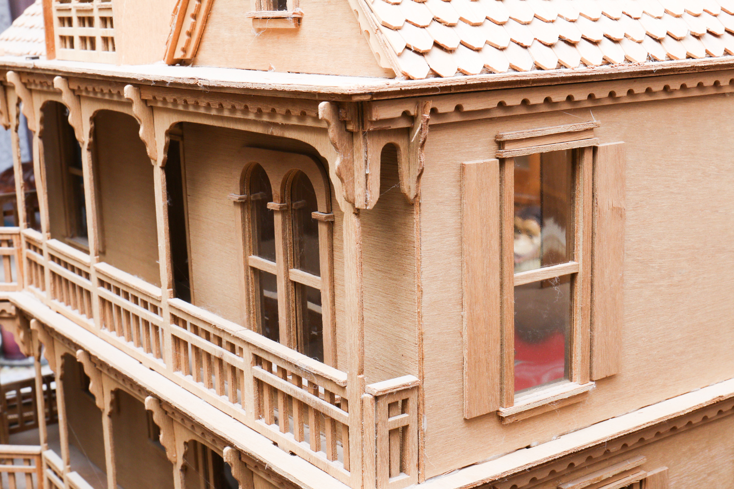 Large Unfinished Wooden Doll House