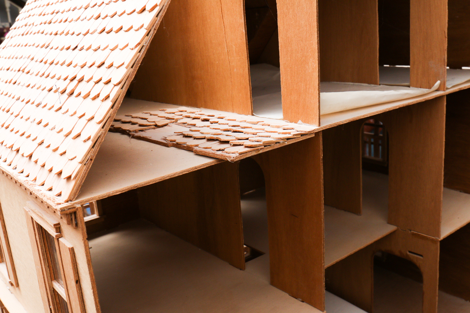 Large Unfinished Wooden Doll House