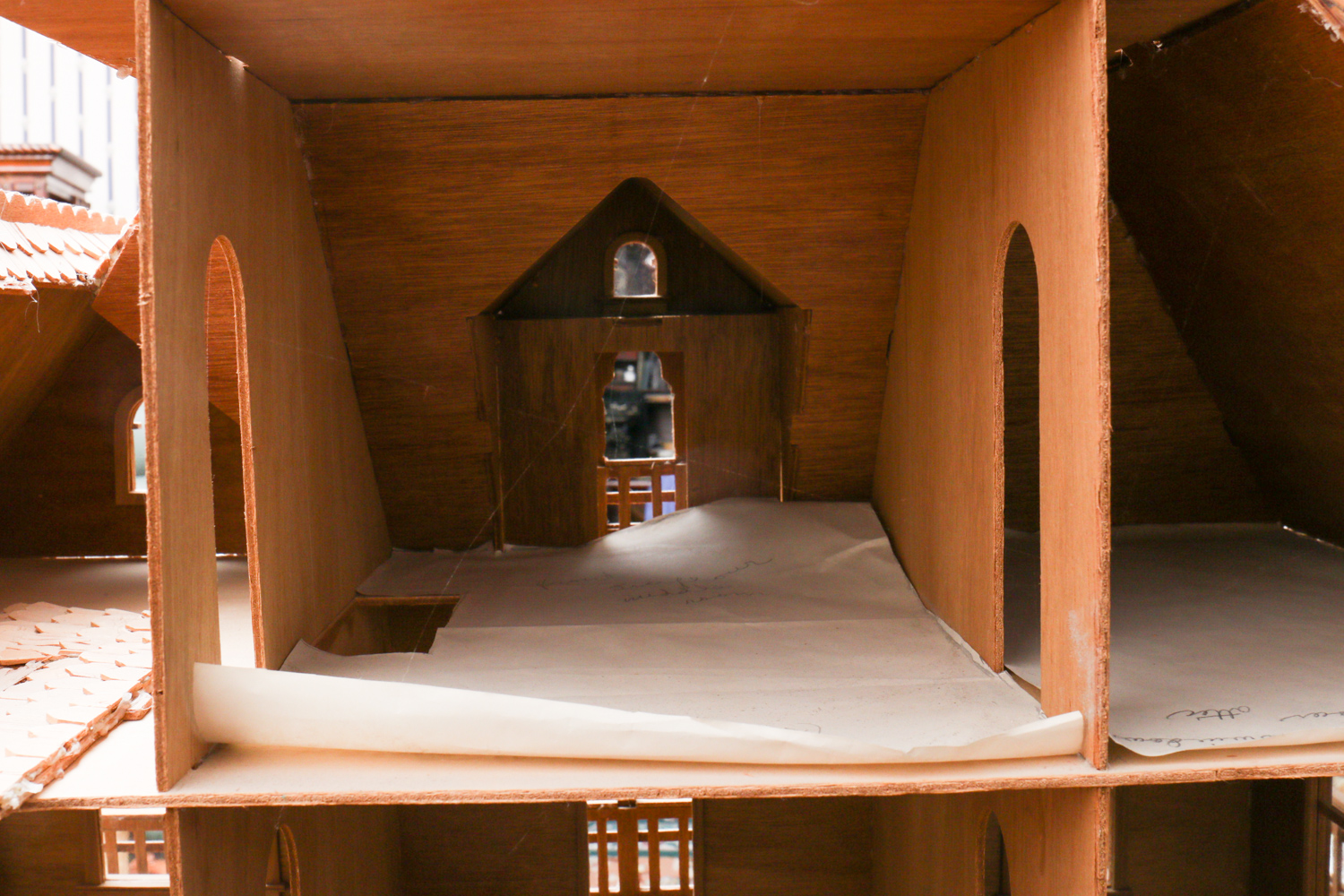 Large Unfinished Wooden Doll House
