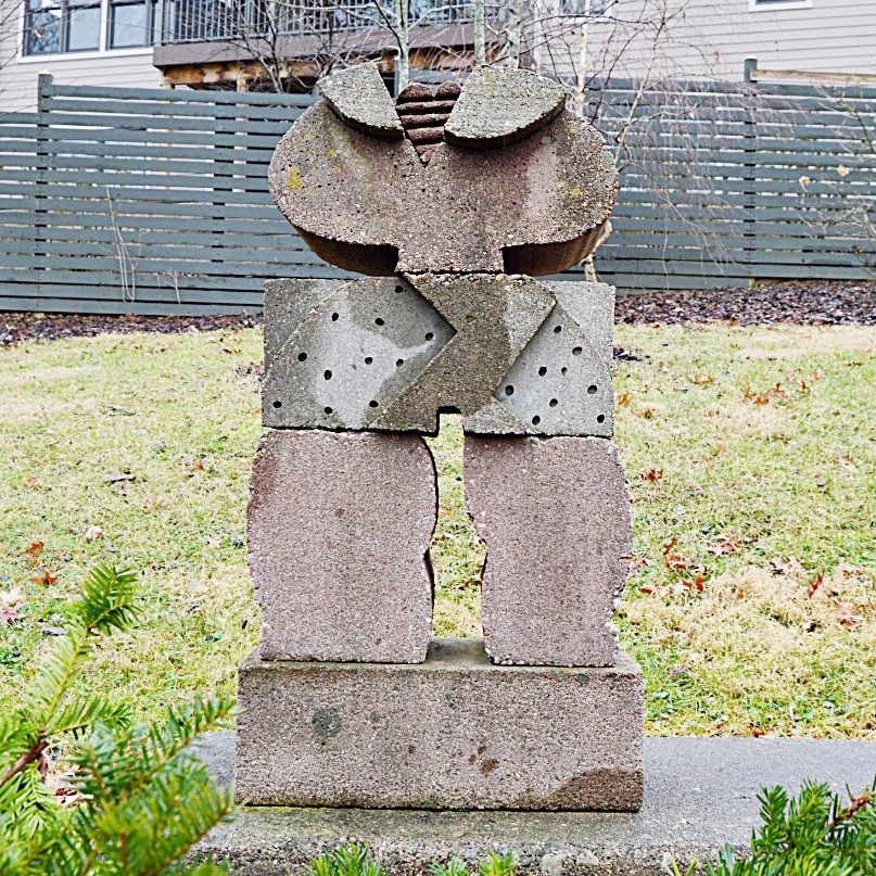 Stuart Fink Cubist Concrete Sculpture of an Elephant