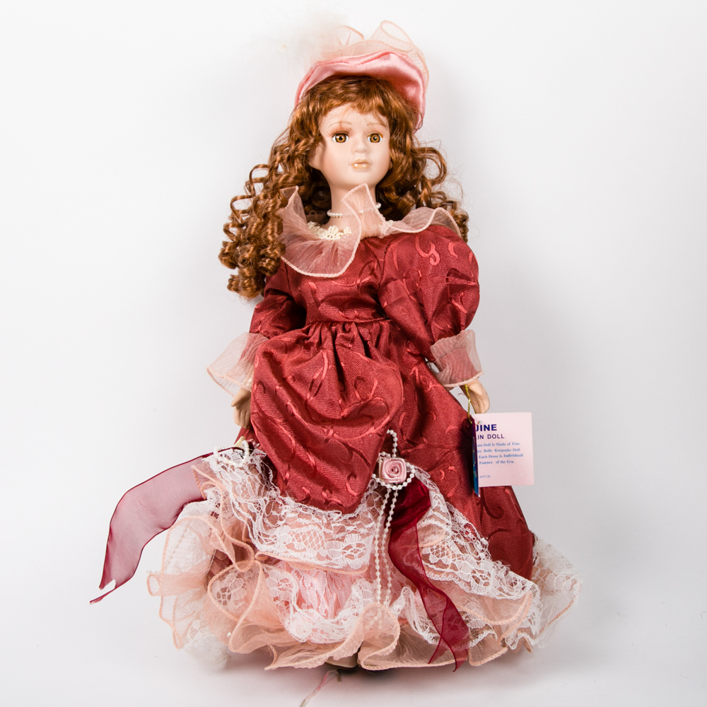 Ashley Belle "Barbara" Porcelain Doll In Case