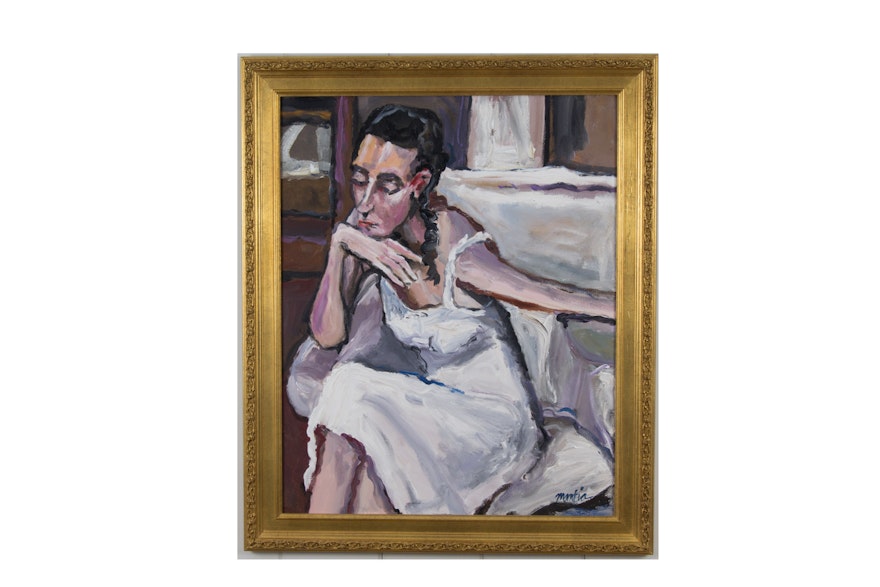 Richard Mantia Acrylic on Canvas "Madam Poppy Salinger"