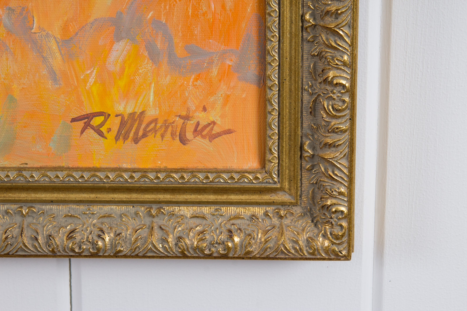 Richard Mantia Acrylic on Canvas "Artist in Field"