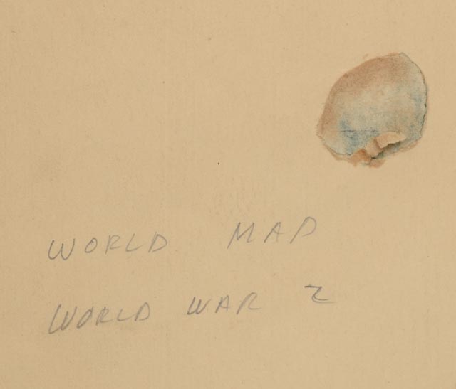 Large Original Vintage WWII "Hammond's Comprehensive Map of the World"