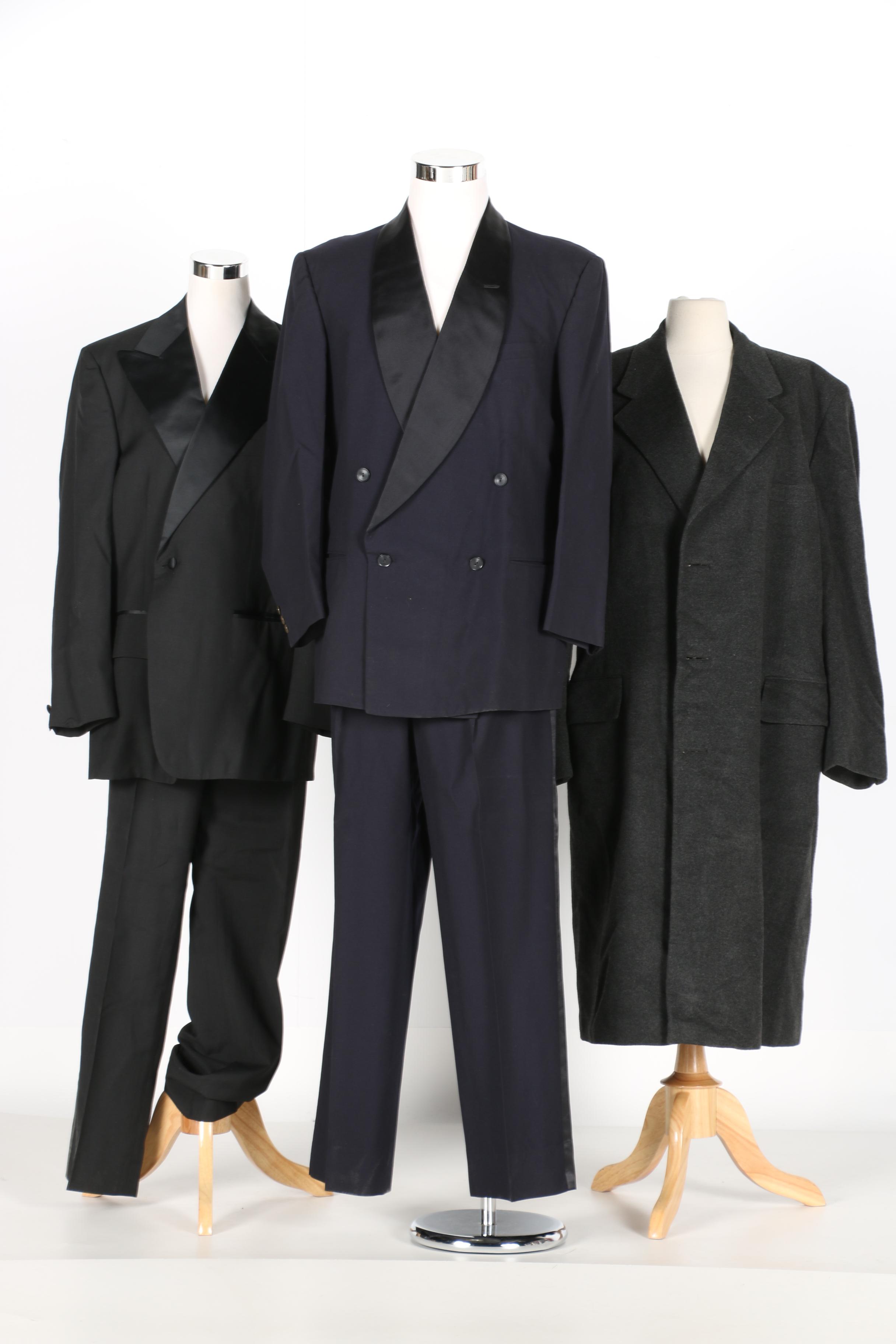 Men's Formal Wear Including a Wool and Cashmere Overcoat