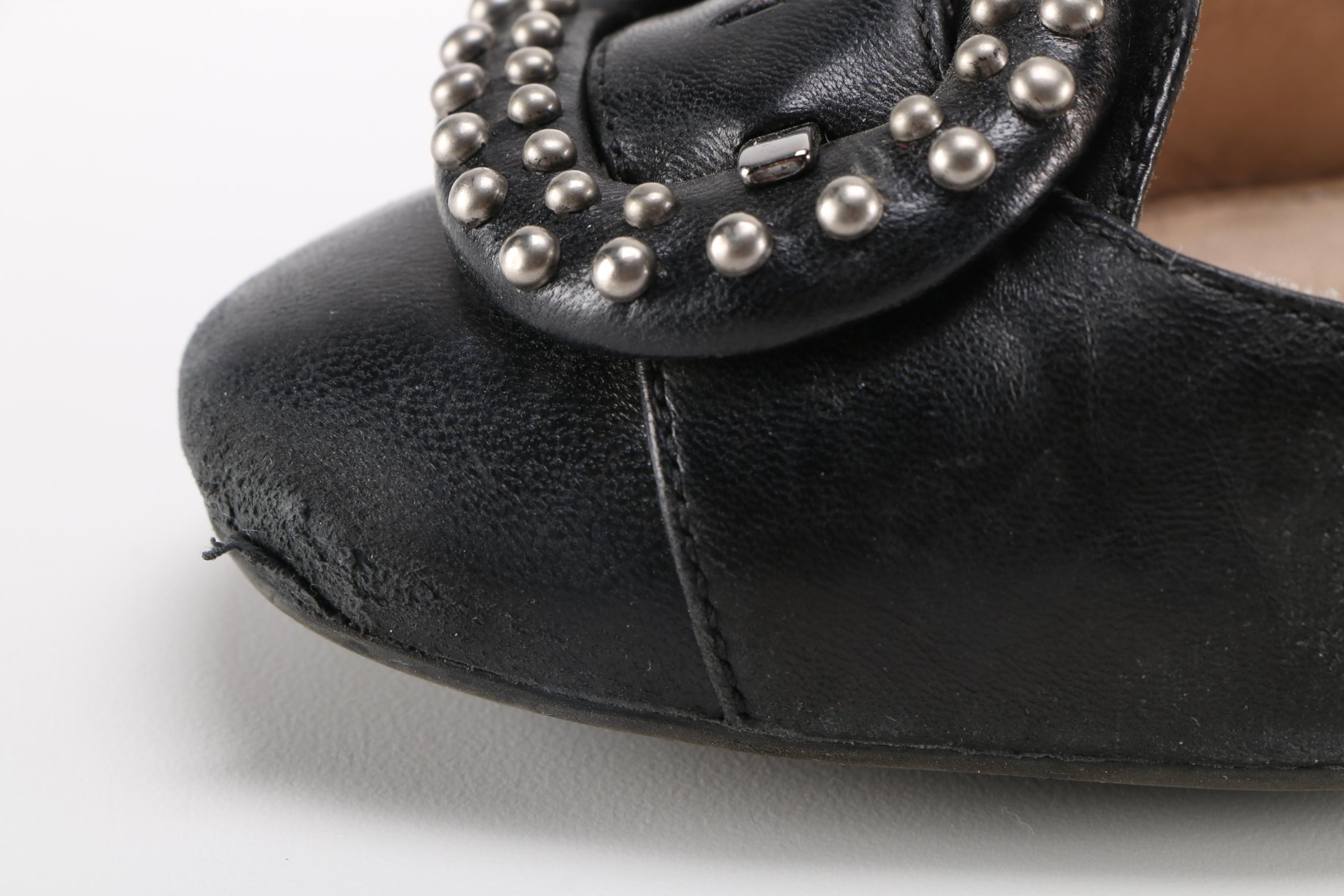 Prada Calzature Donna Black Leather Pumps