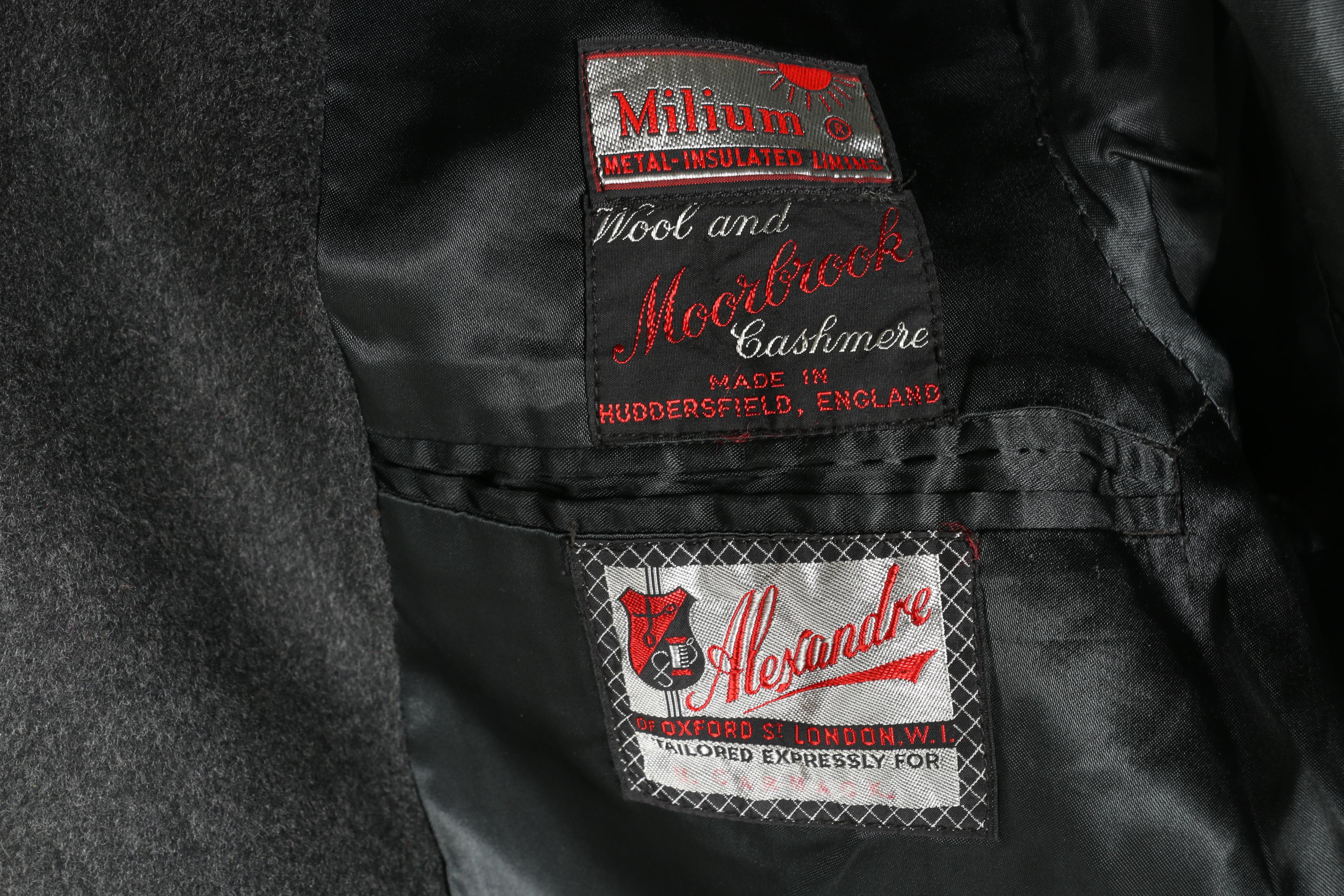 Men's Formal Wear Including a Wool and Cashmere Overcoat