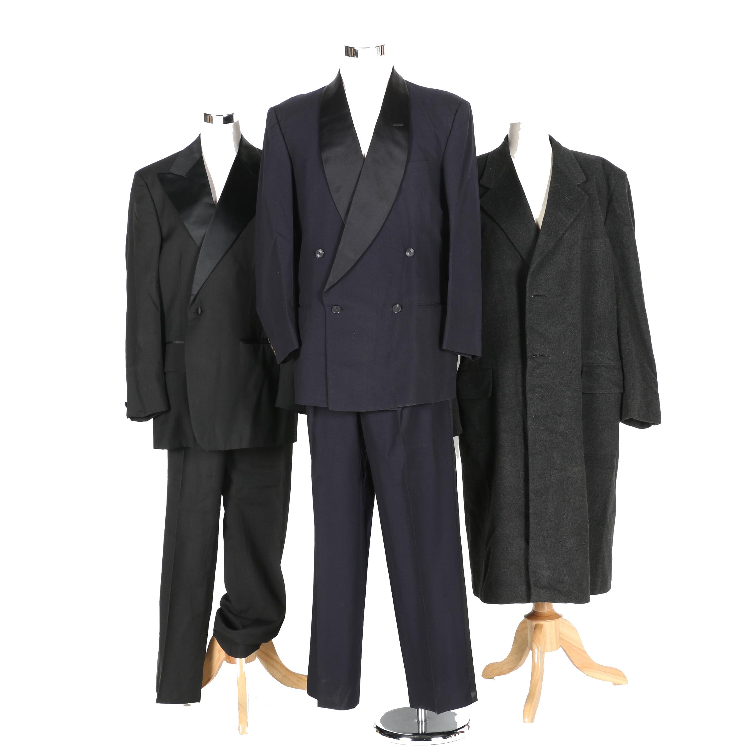 Men's Formal Wear Including a Wool and Cashmere Overcoat