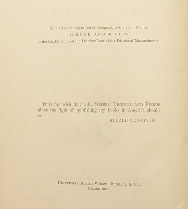 1866 "Tennyson's Poems" Illustrated Book
