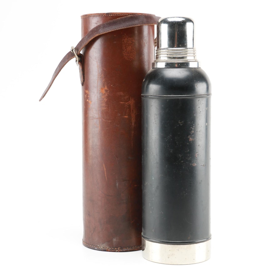 Stanley Insulating Company Thermos and Leather Holder