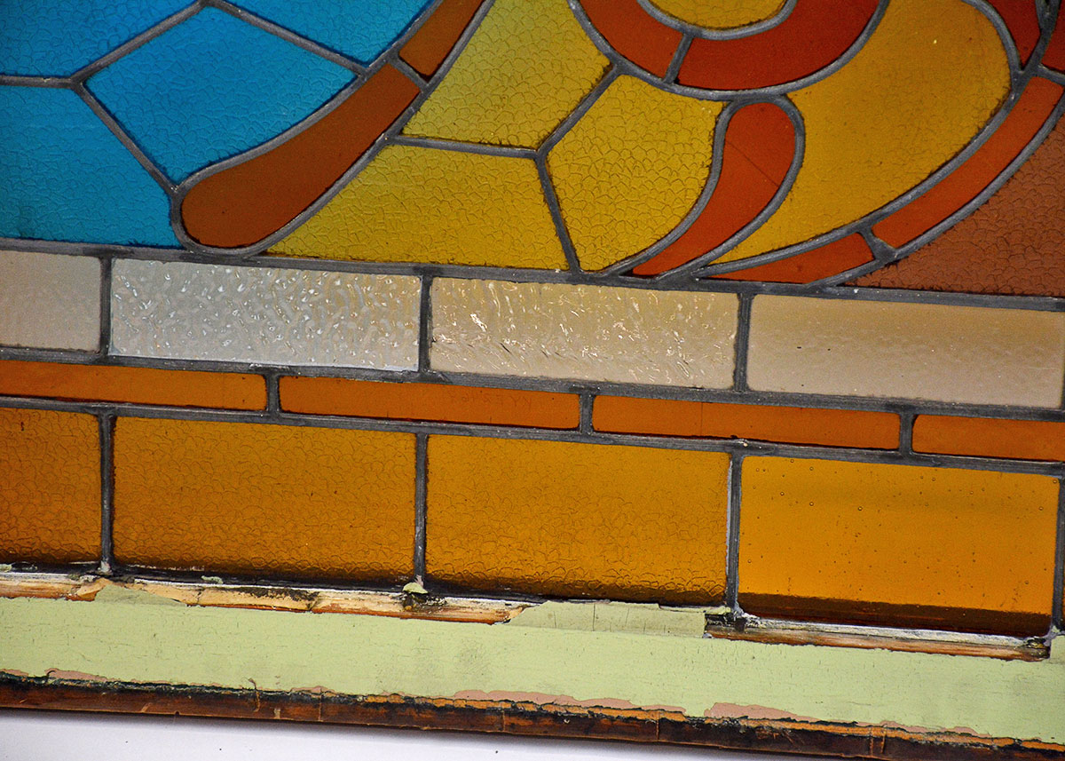 Circa 1890 Gothic Arch Stained Glass Window