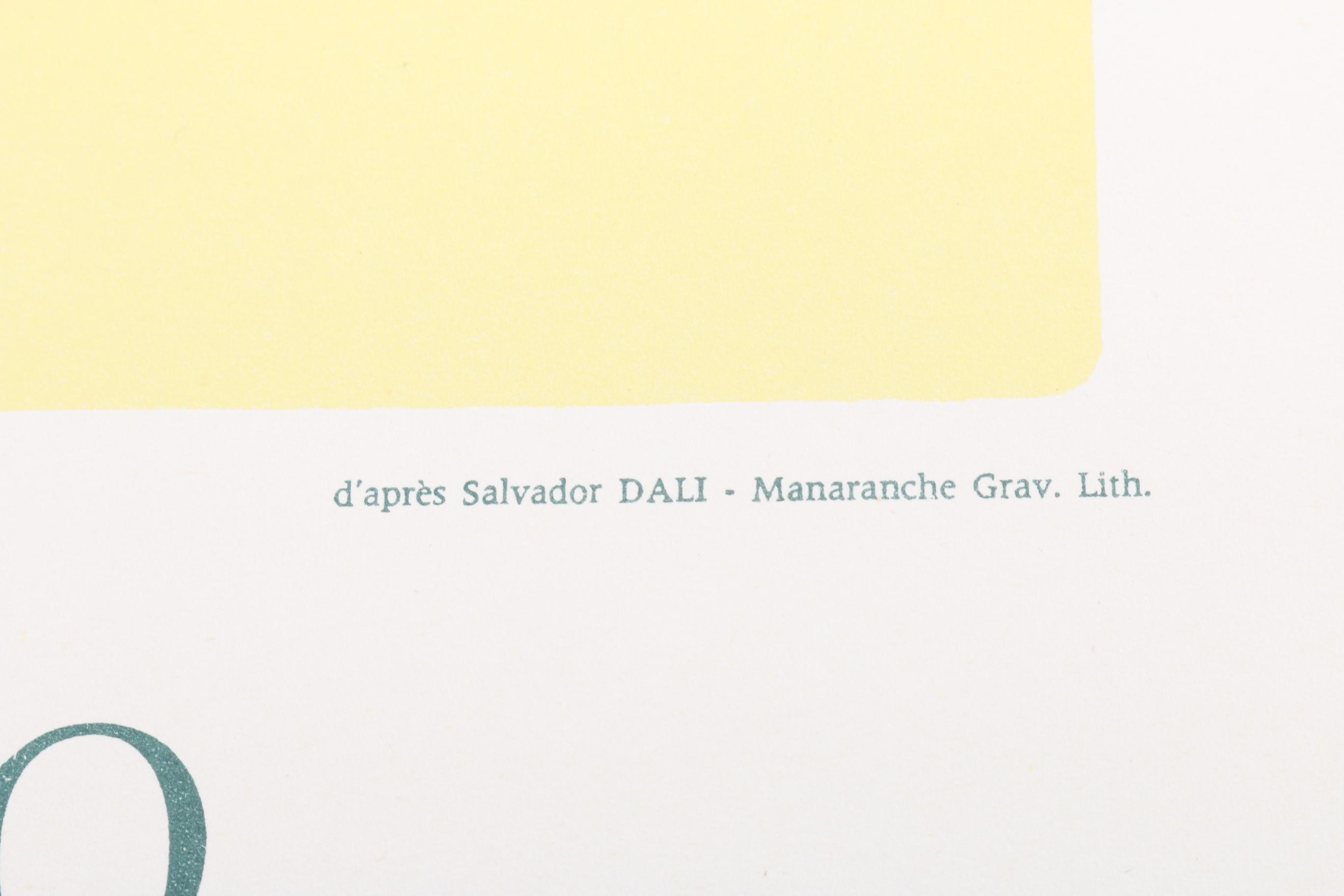 After Salvador Dalí Lithograph Exhibition Poster "Teatro Museo Figueras"