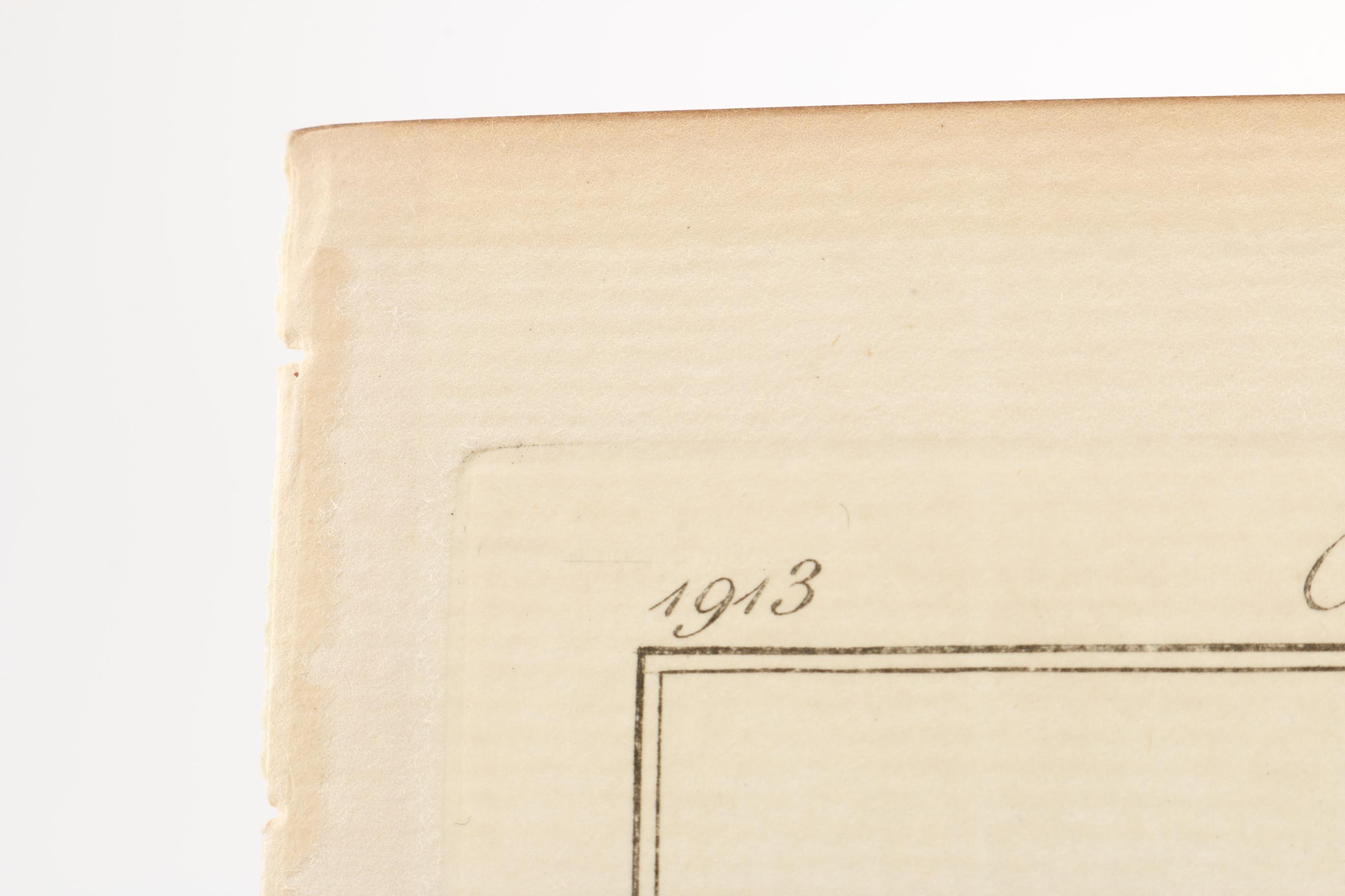 J.v.B Etching with Pochoir Coloring "Manteau de Putois a col de Renard"