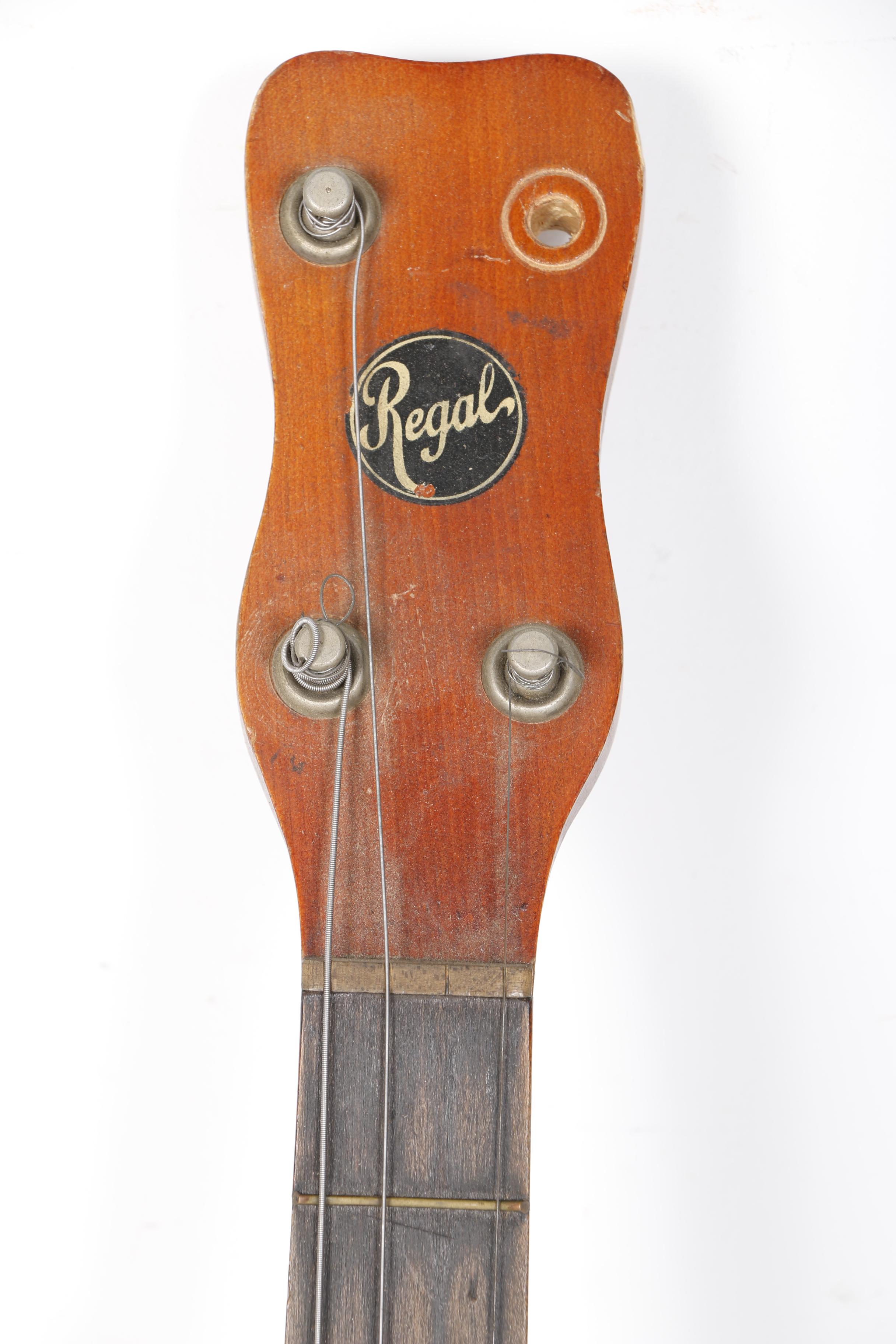 Vintage Regal Tenor Acoustic Guitar With Case