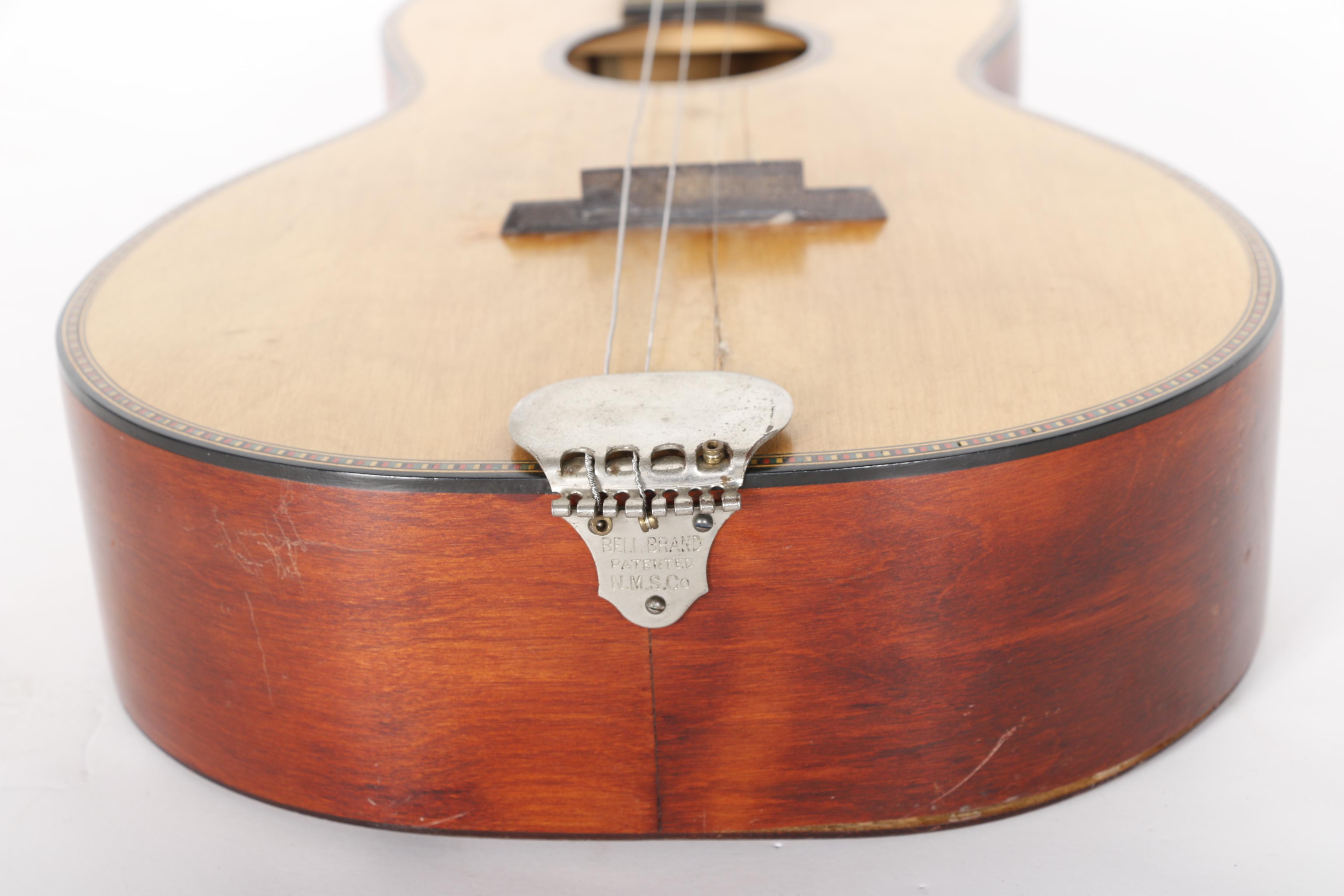 Vintage Regal Tenor Acoustic Guitar With Case