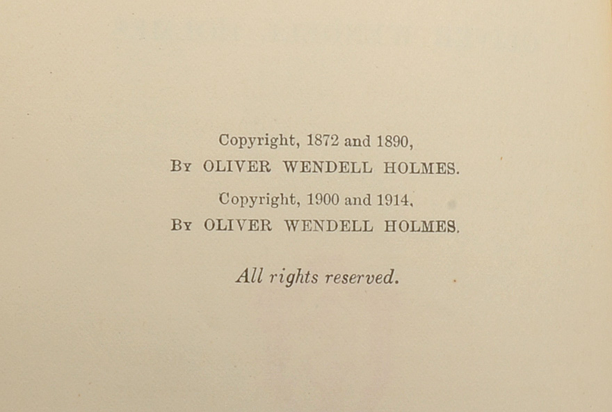 Four Antique Hardcover Oliver Wendell Holmes Volumes