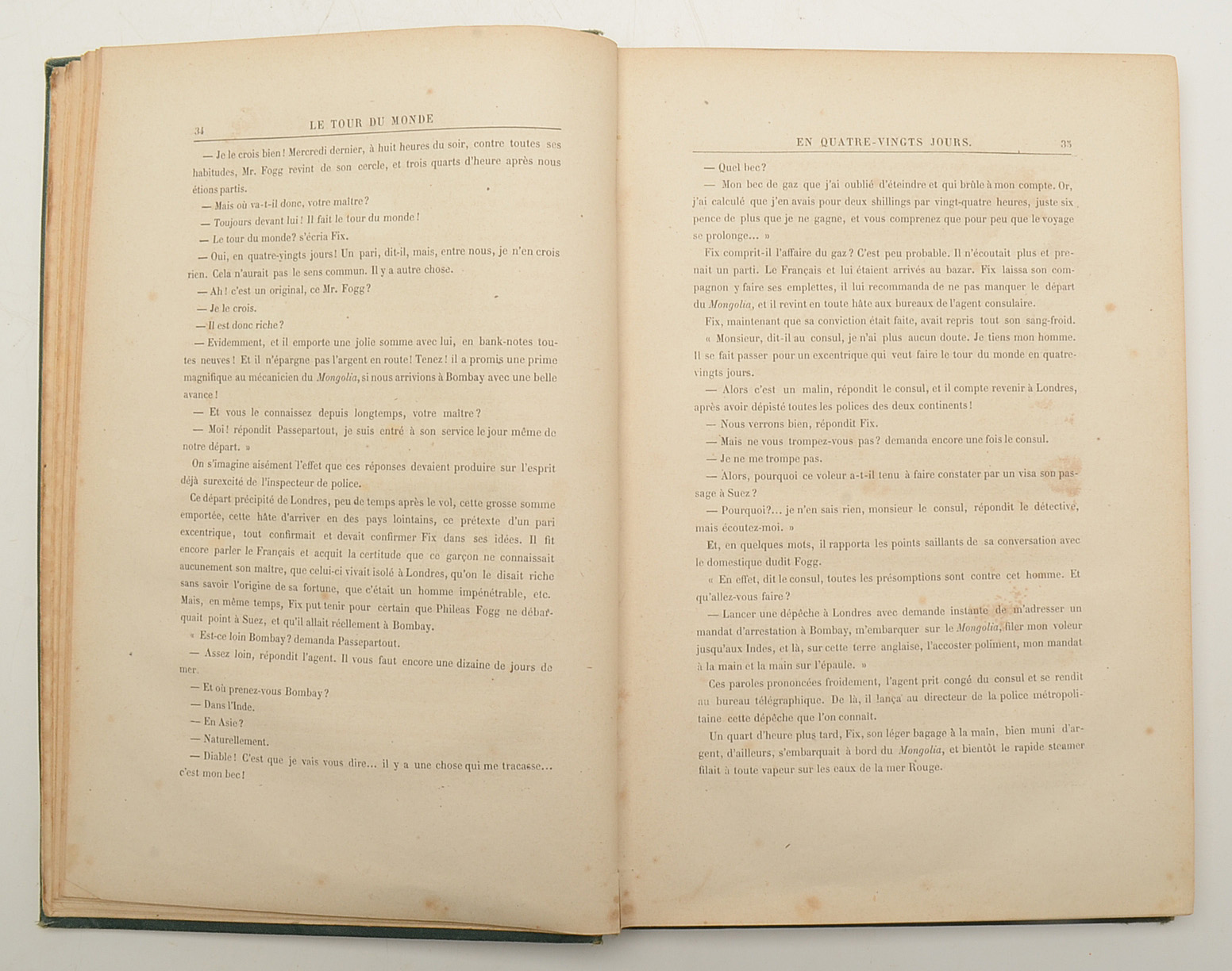 Jules Verne "Around the World in Eighty Days" French First Edition