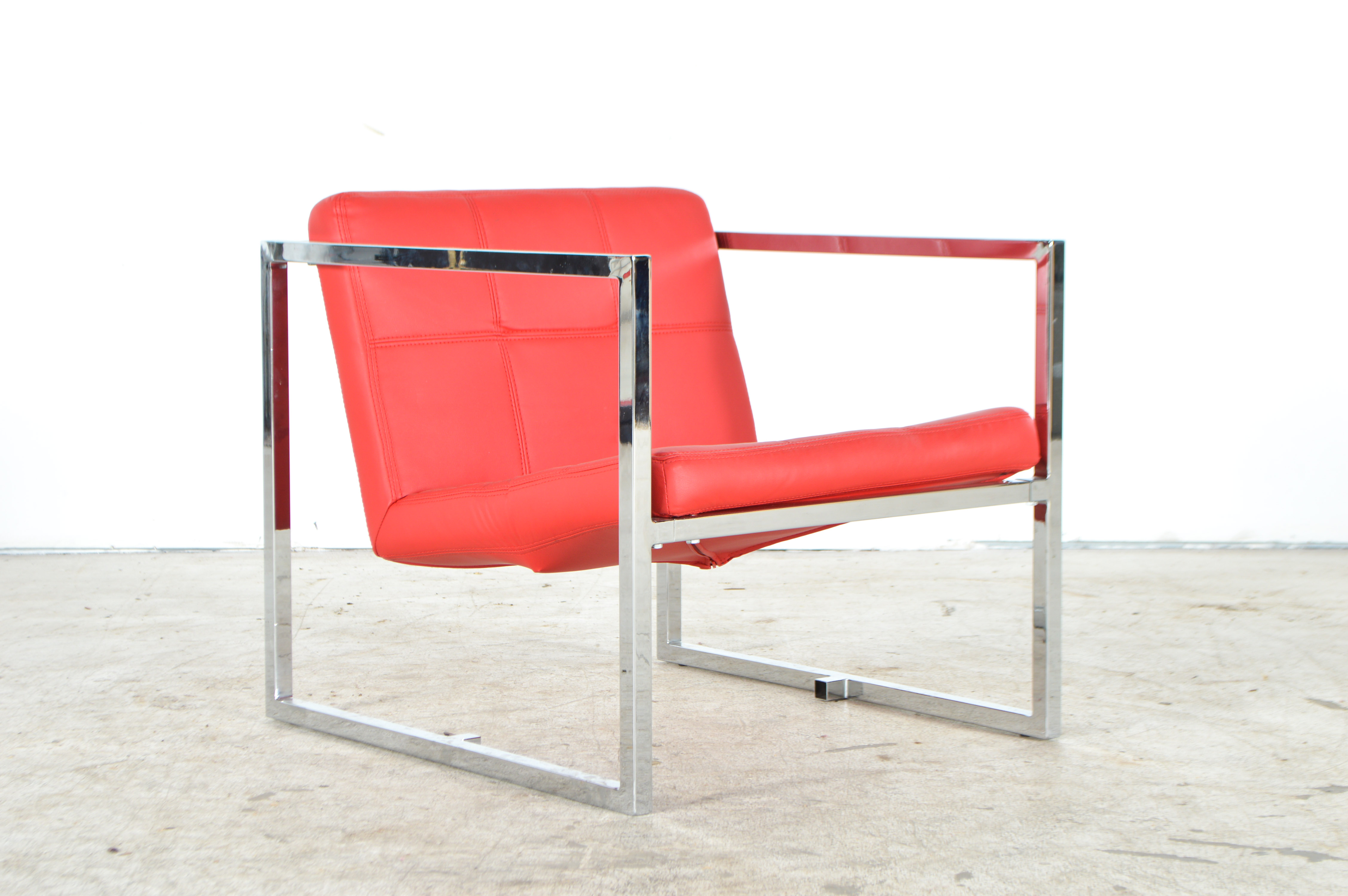 Whiteline Modern Living "Lisa" Red Leatherette Chair