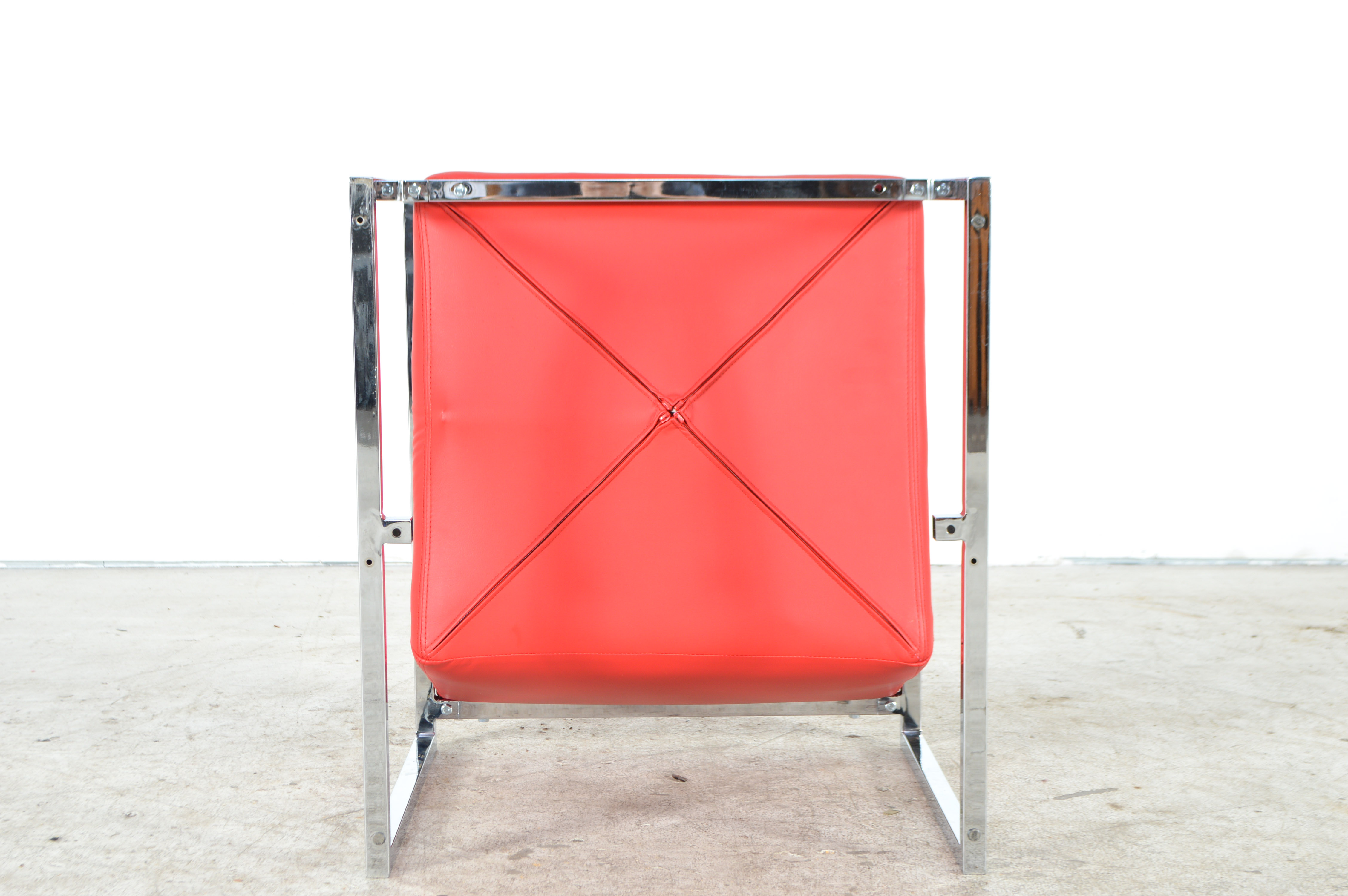 Whiteline Modern Living "Lisa" Red Leatherette Chair