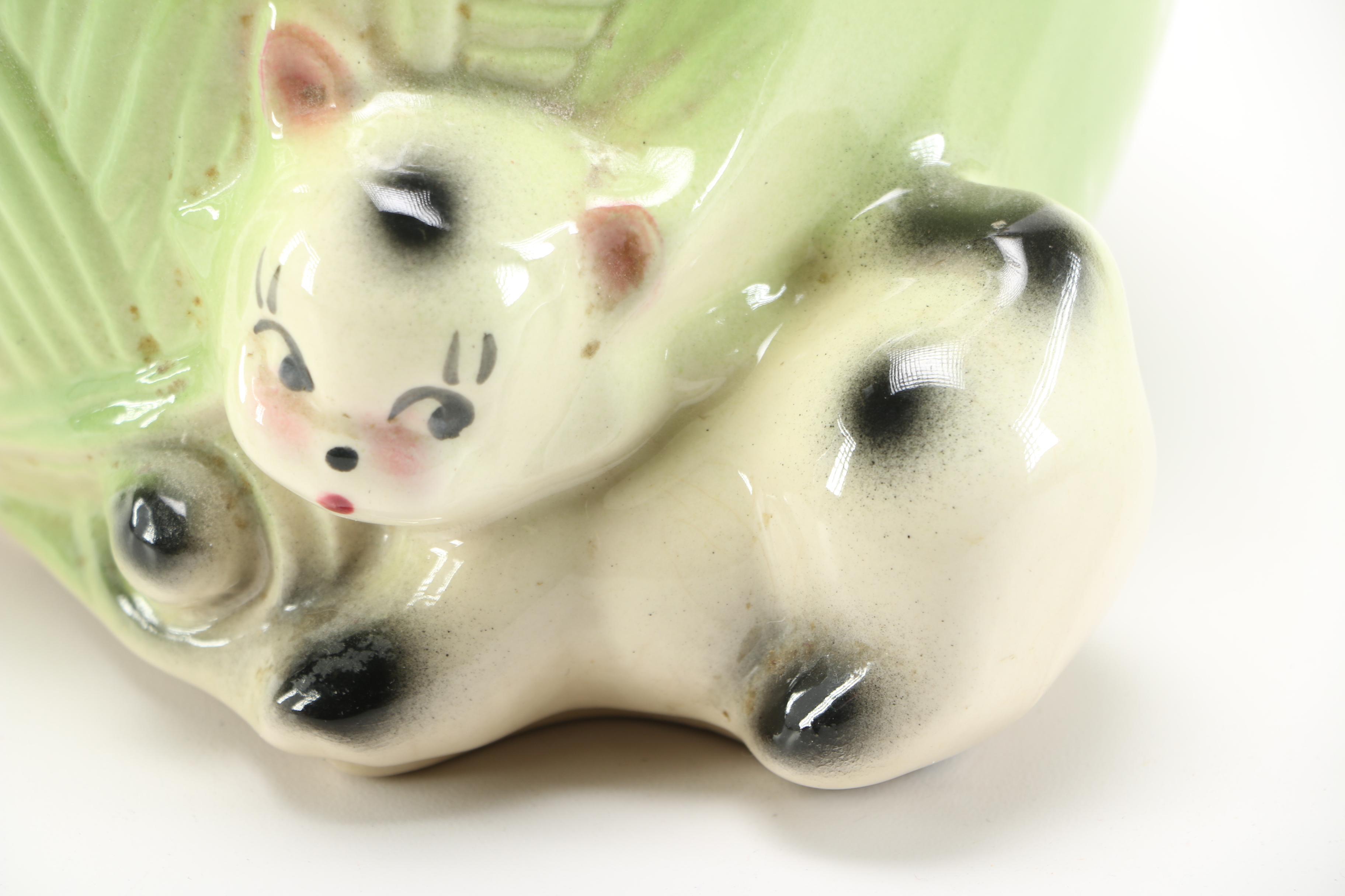 1950s Ceramic Kitten Jar by American Bisque