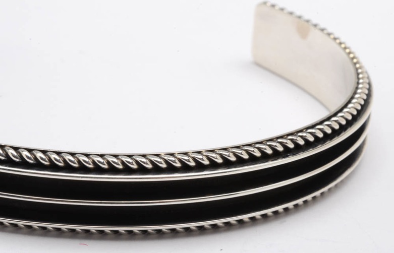 Yazzie Johnson Signed Native American Navajo Sterling Silver Cuff