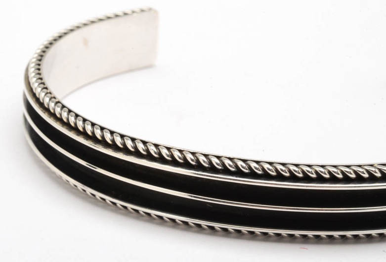 Yazzie Johnson Signed Native American Navajo Sterling Silver Cuff