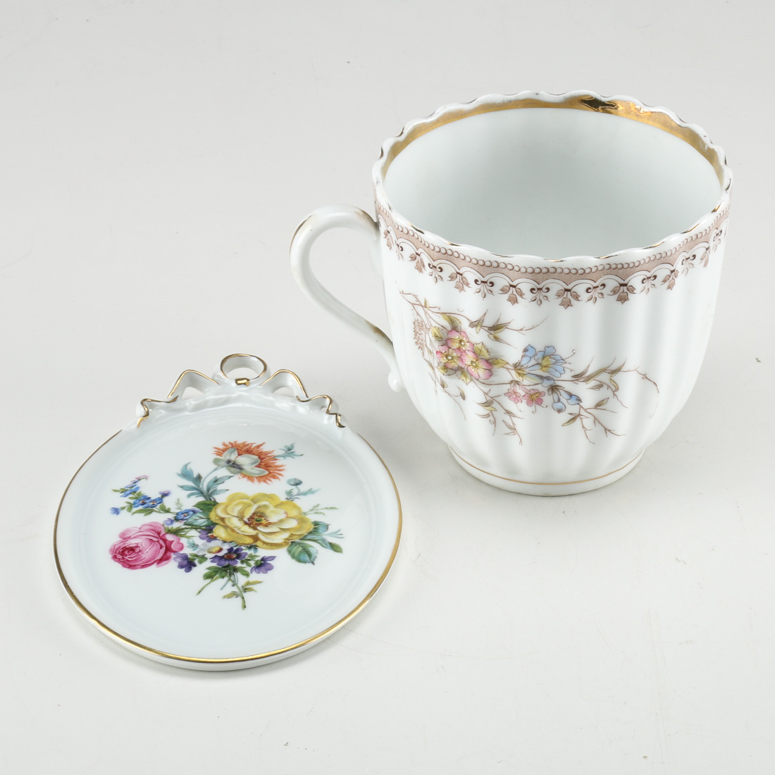 Floral German Plate and Mug