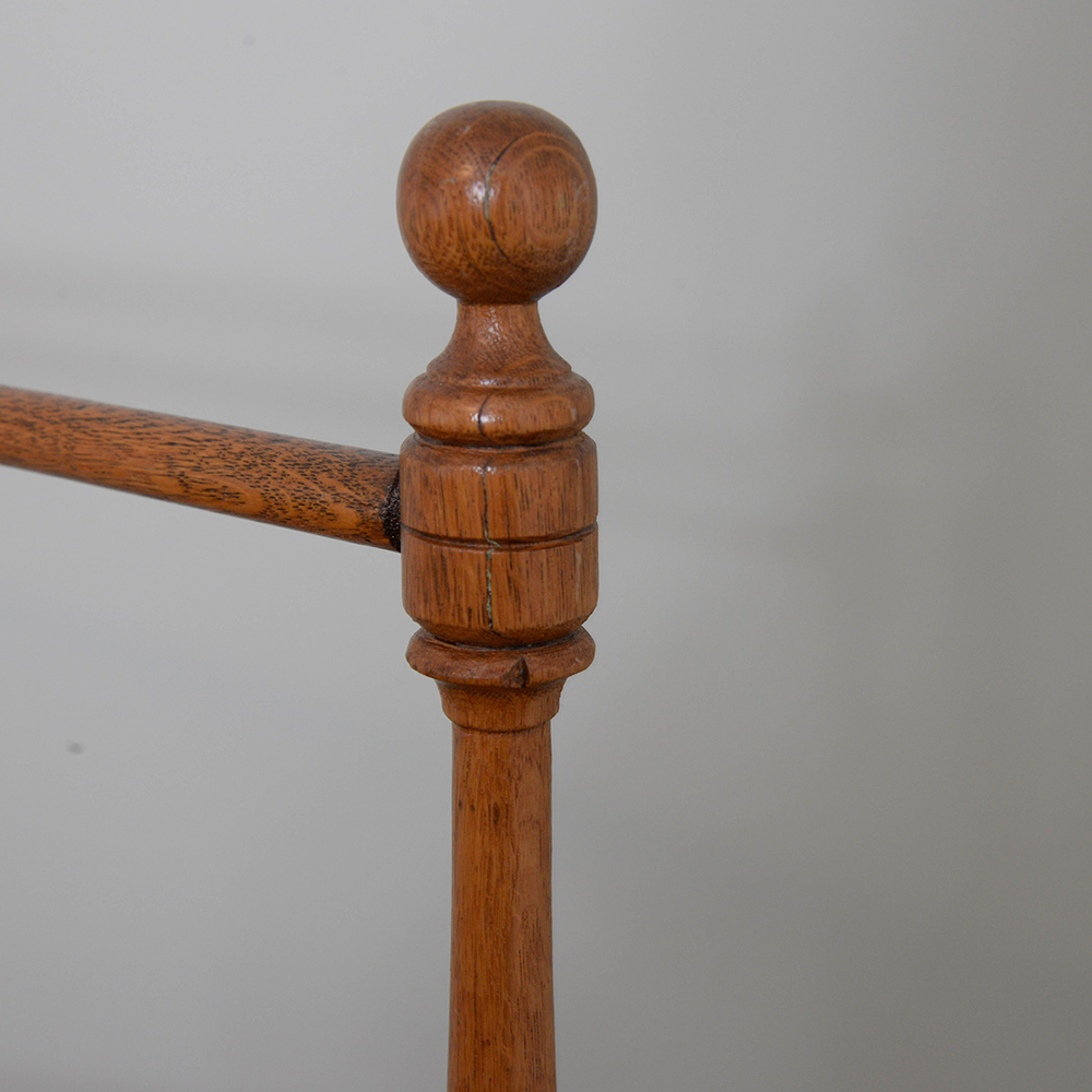 Eastlake Oak Washstand With Towel Bar