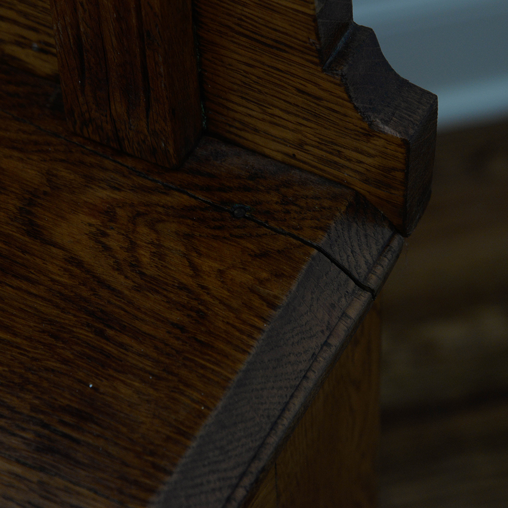 Eastlake Oak Washstand With Towel Bar