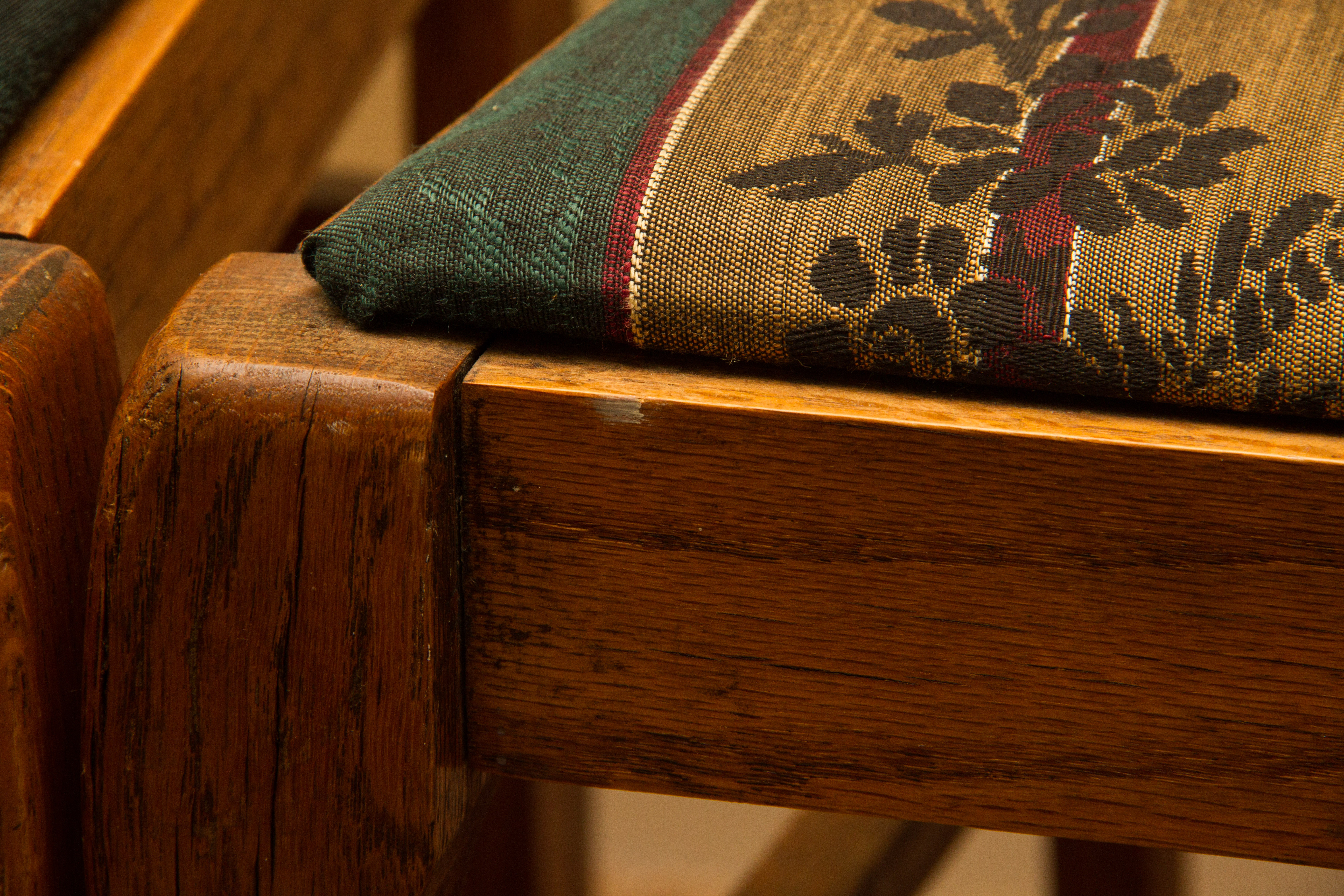 Pair Of Vintage Queen Anne Style Dining Chairs