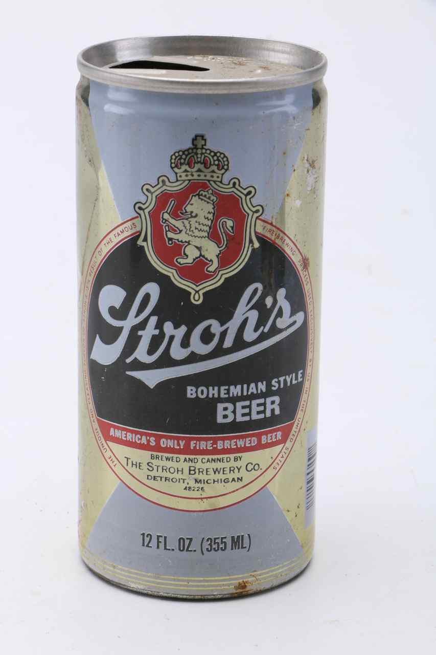 Four Vintage Stroh's Cans