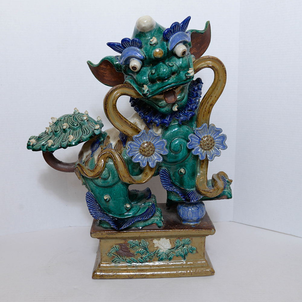 Pair of Chinese Ceramic Guardian Lions