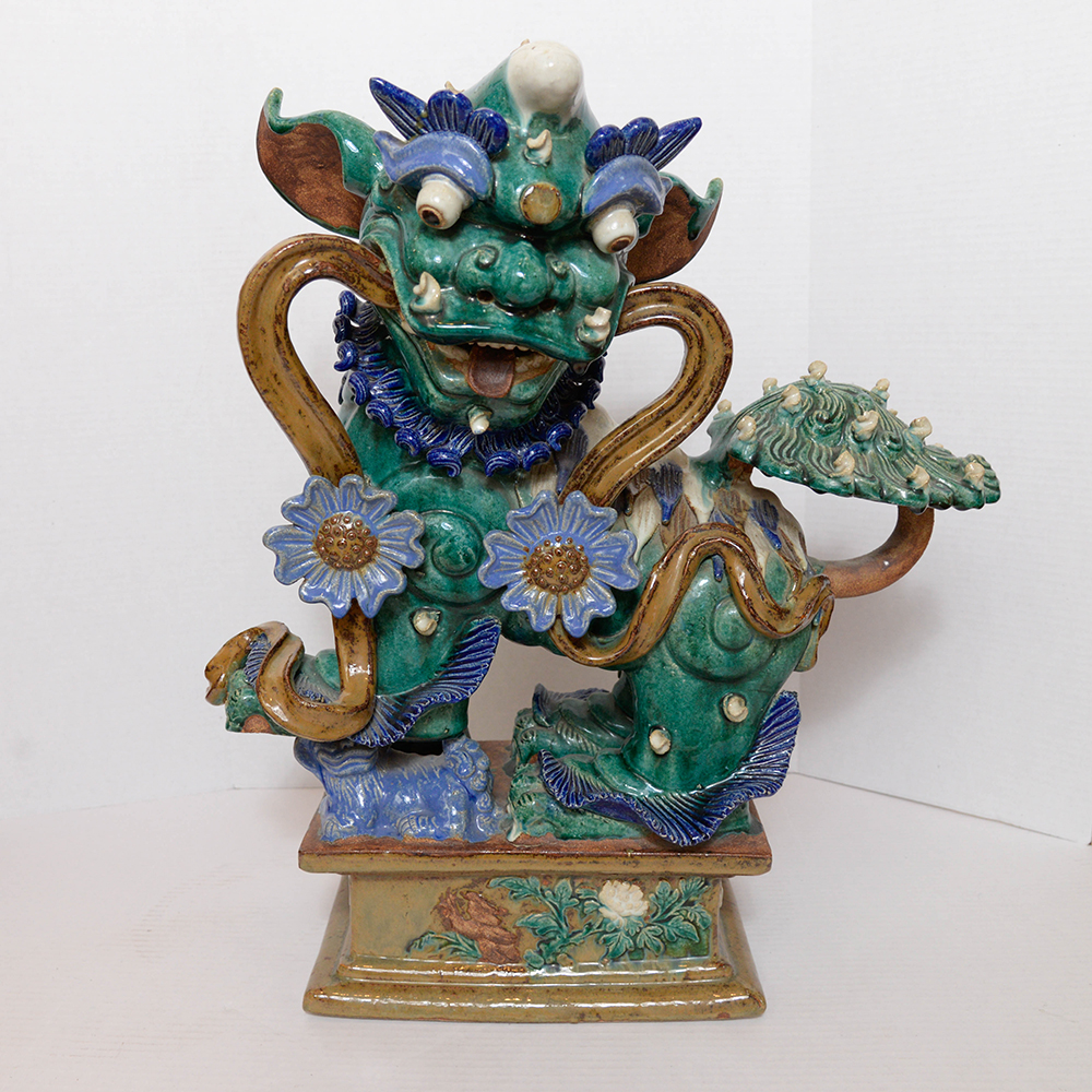 Pair of Chinese Ceramic Guardian Lions