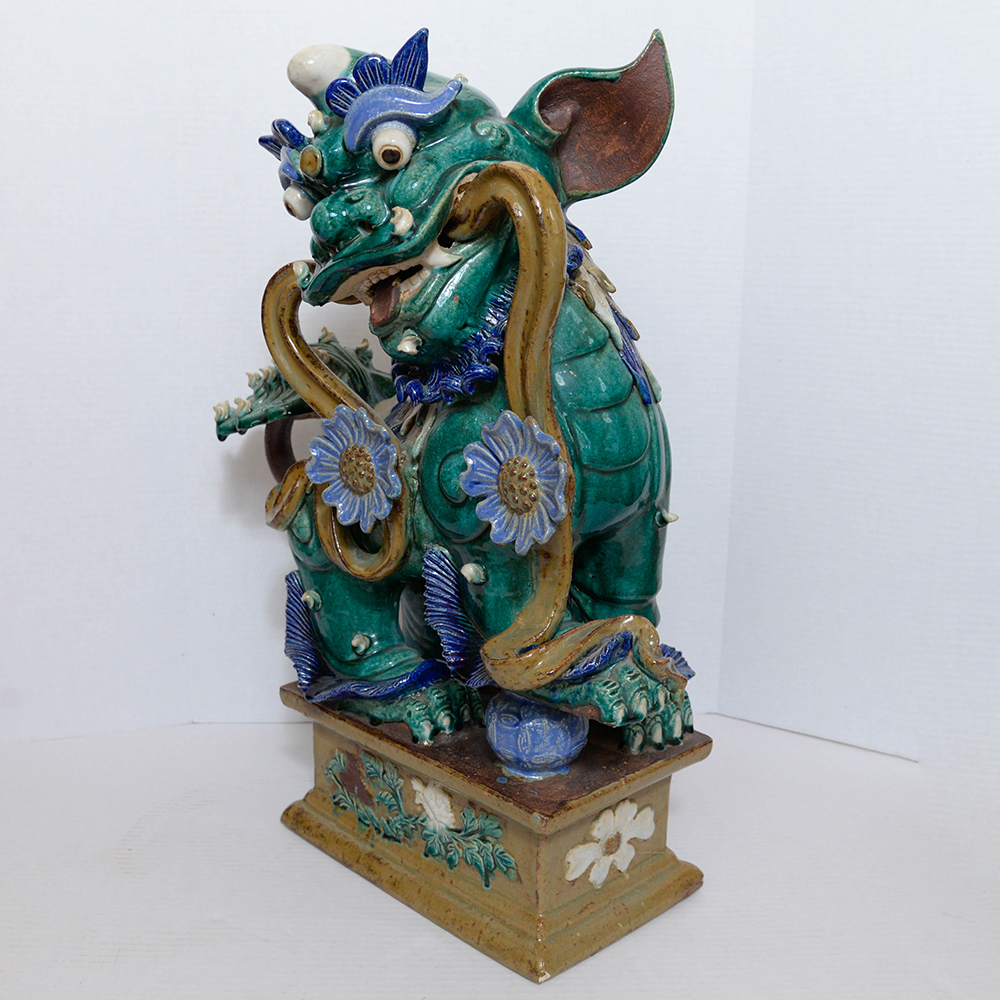 Pair of Chinese Ceramic Guardian Lions