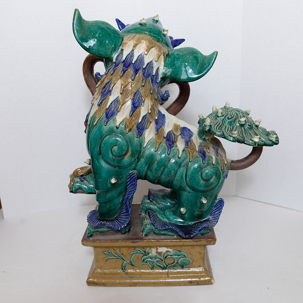 Pair of Chinese Ceramic Guardian Lions