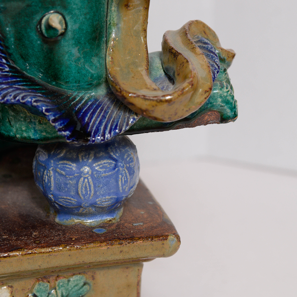 Pair of Chinese Ceramic Guardian Lions