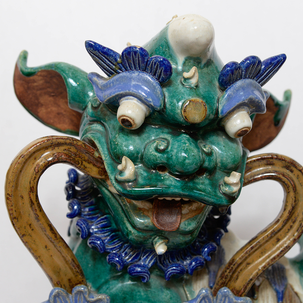Pair of Chinese Ceramic Guardian Lions