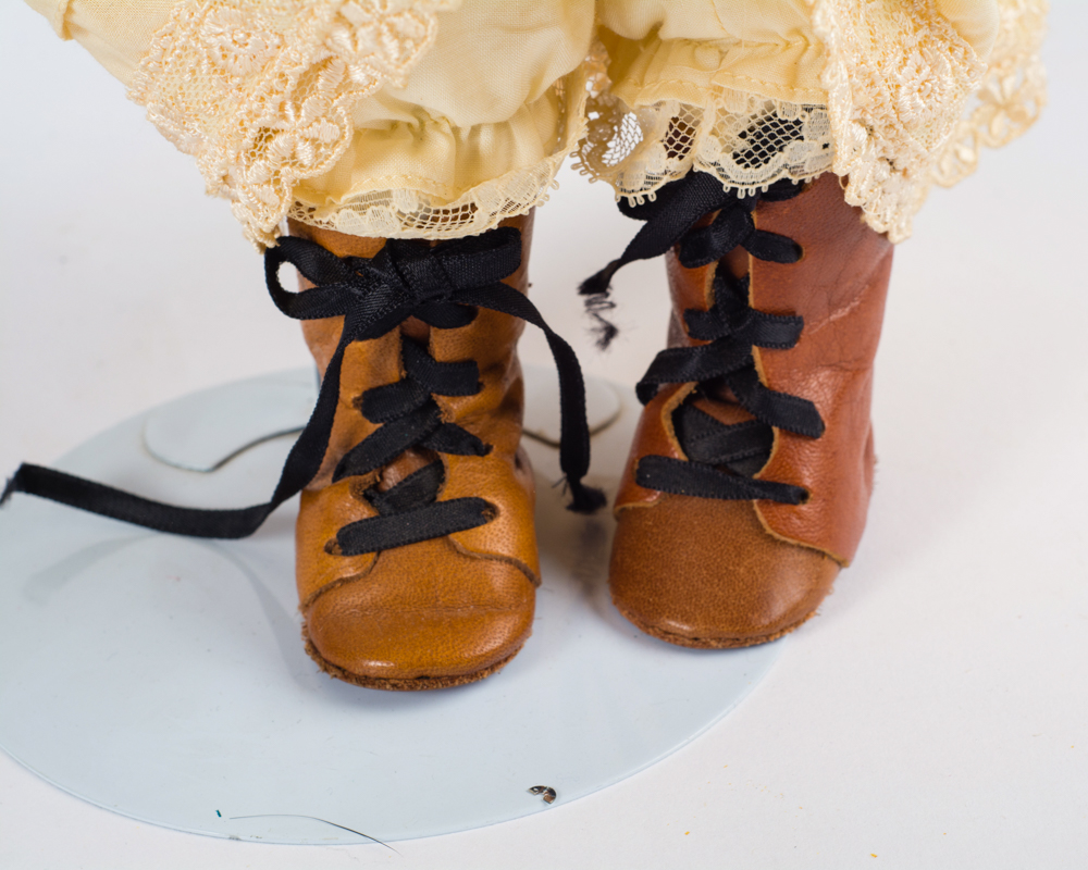 Vintage Gorham Musical Doll in an Ecru Dress