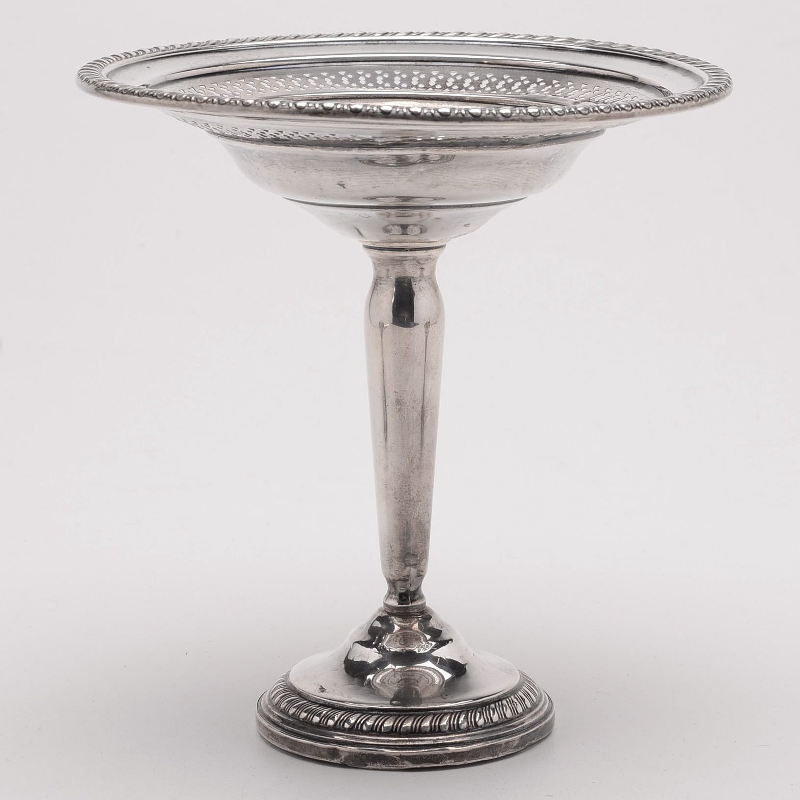 Weighted Sterling Silver Compote, Sugar and Creamer