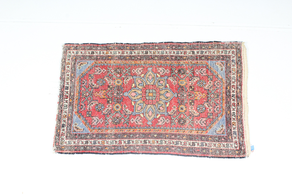 Antique Hand Knotted Persian Hamadan Area Rug
